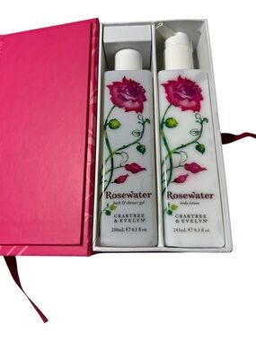 Crabtree & Evelyn Rosewater Bath & Body Gift Set - Pink & White